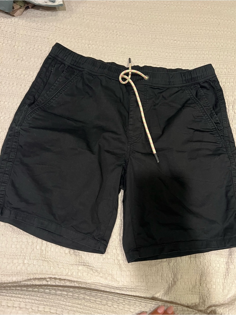 Men's Black Drawstring Casual Shorts